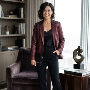 Women's Shimmering Purple Blazer
